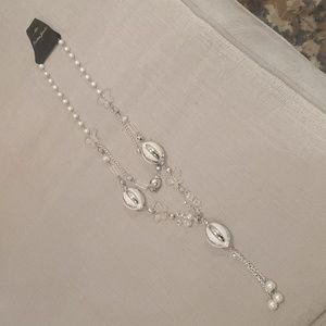 Fun White & Silver Necklace